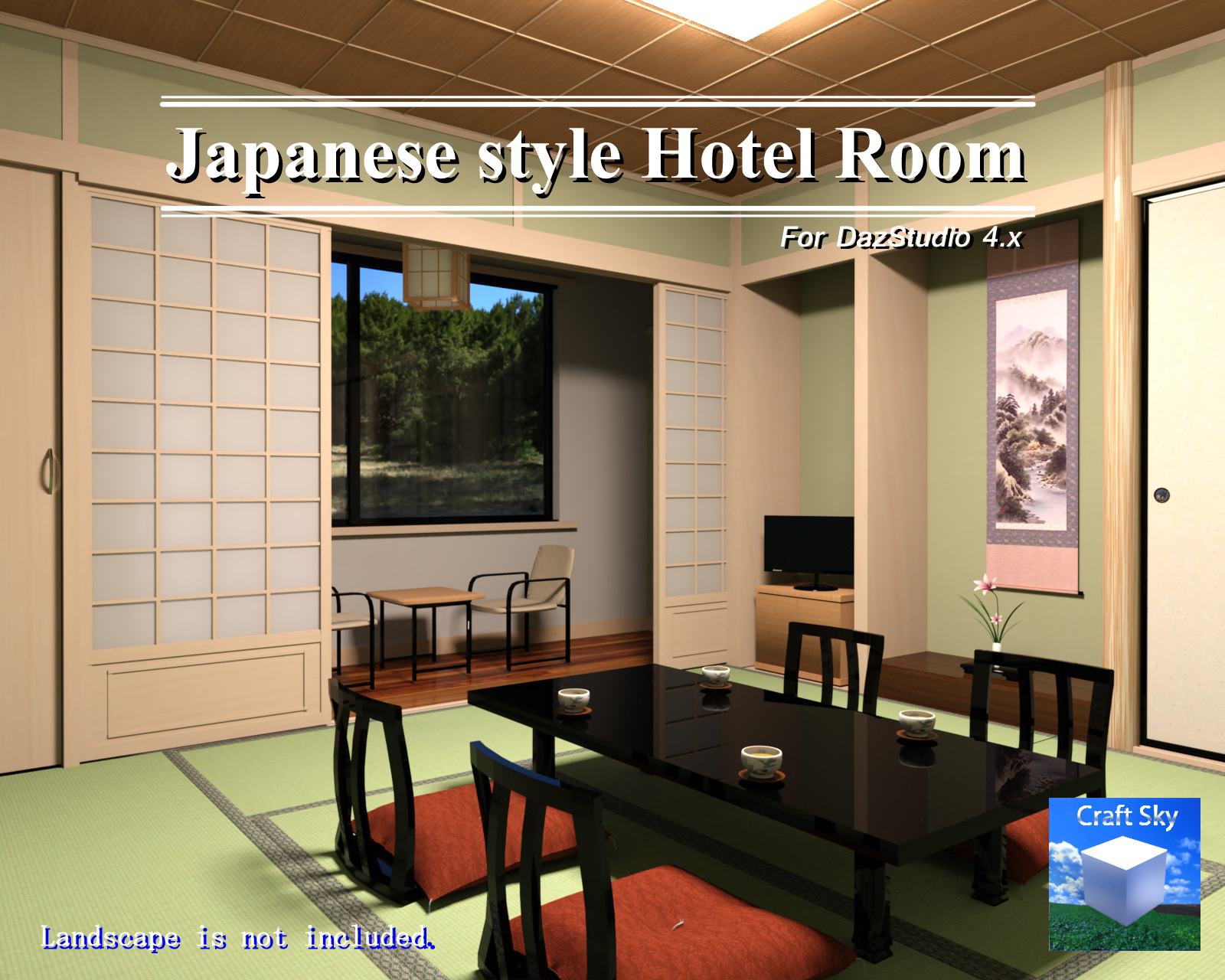 Traditional Japanese-style inn room for DazStudio by N/A