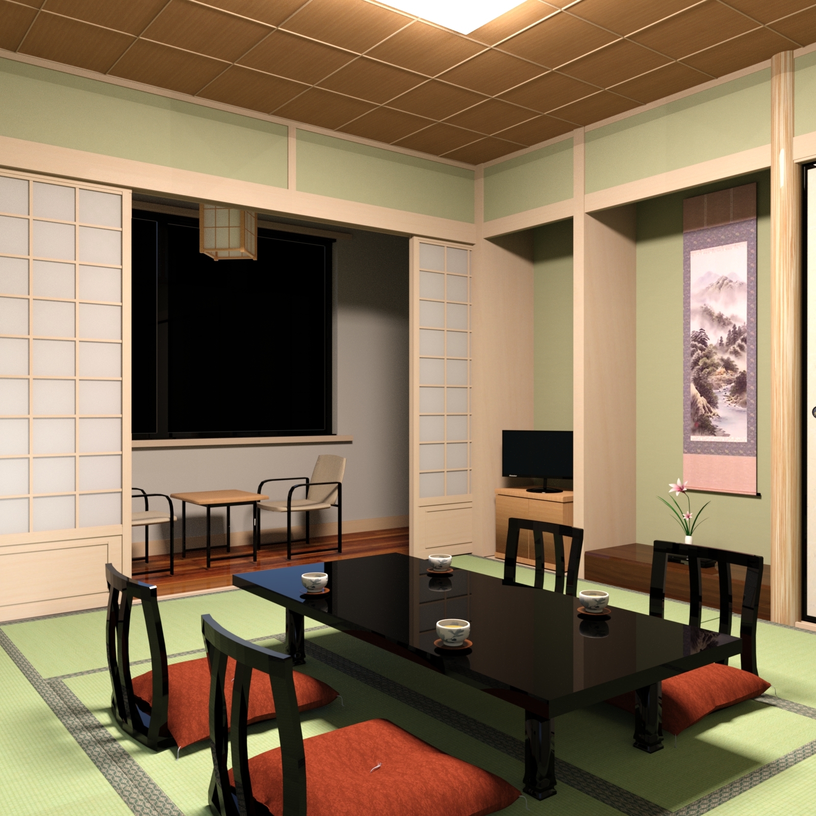 Traditional Japanese-style inn room for DazStudio by N/A