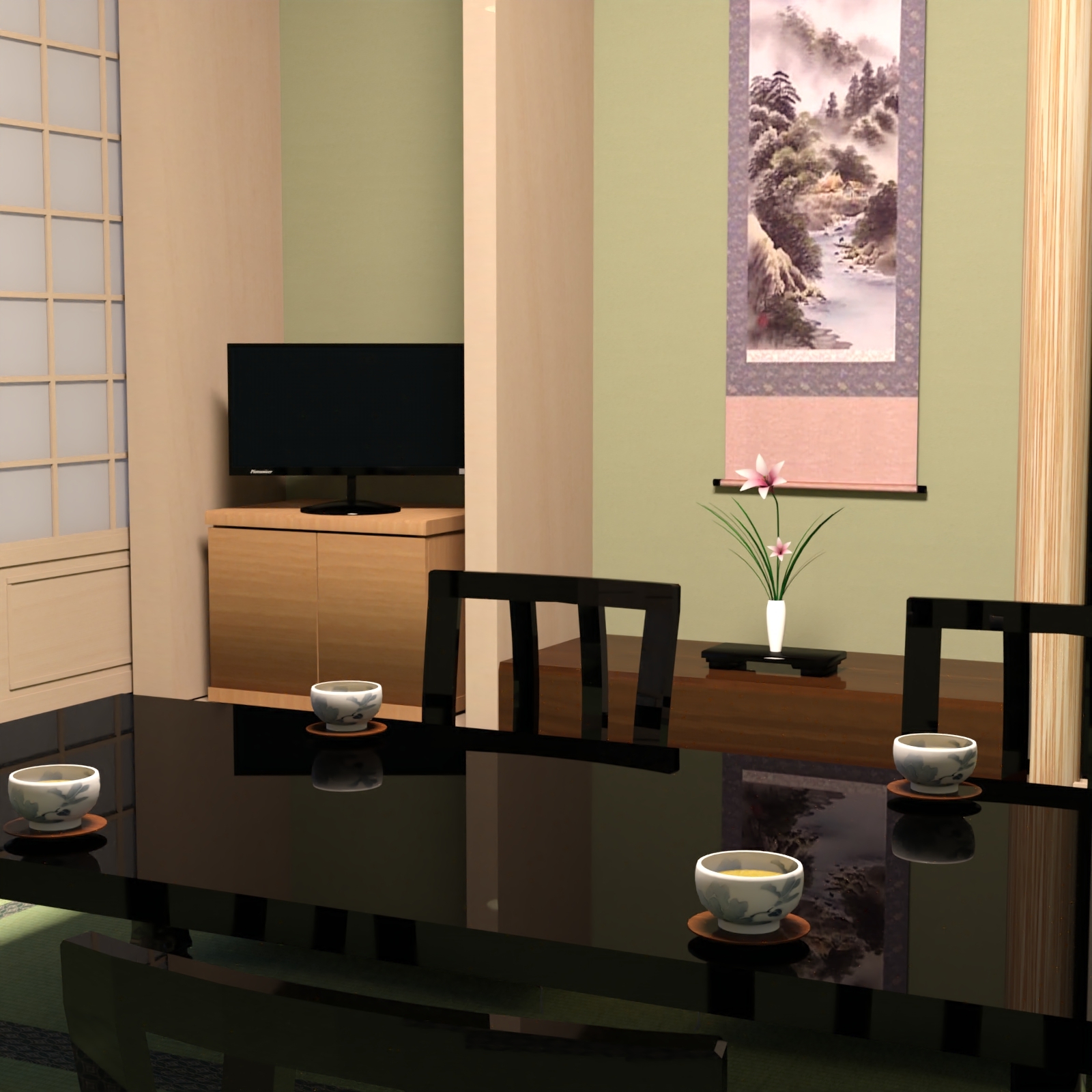 Traditional Japanese-style inn room for DazStudio by N/A