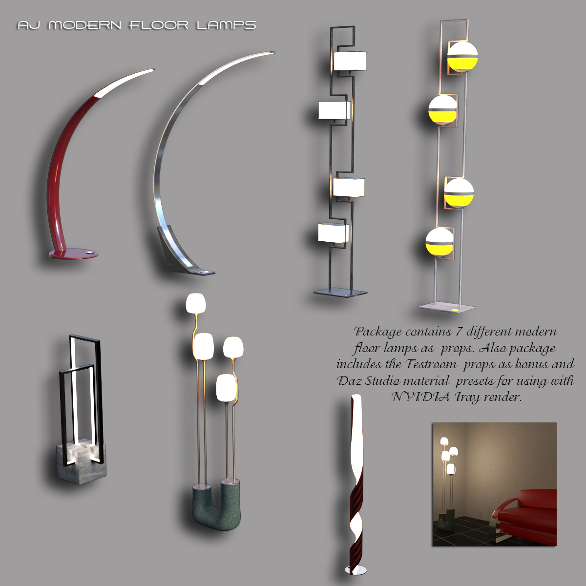 AJ Modern Floor Lamps by N/A