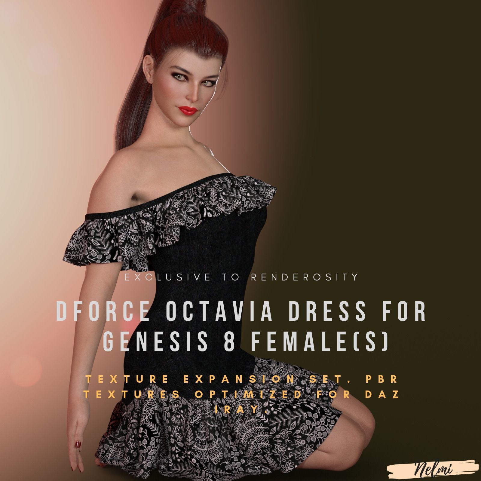 NELMI- Dforce Octavia Dress Genesis 8 Female by N/A