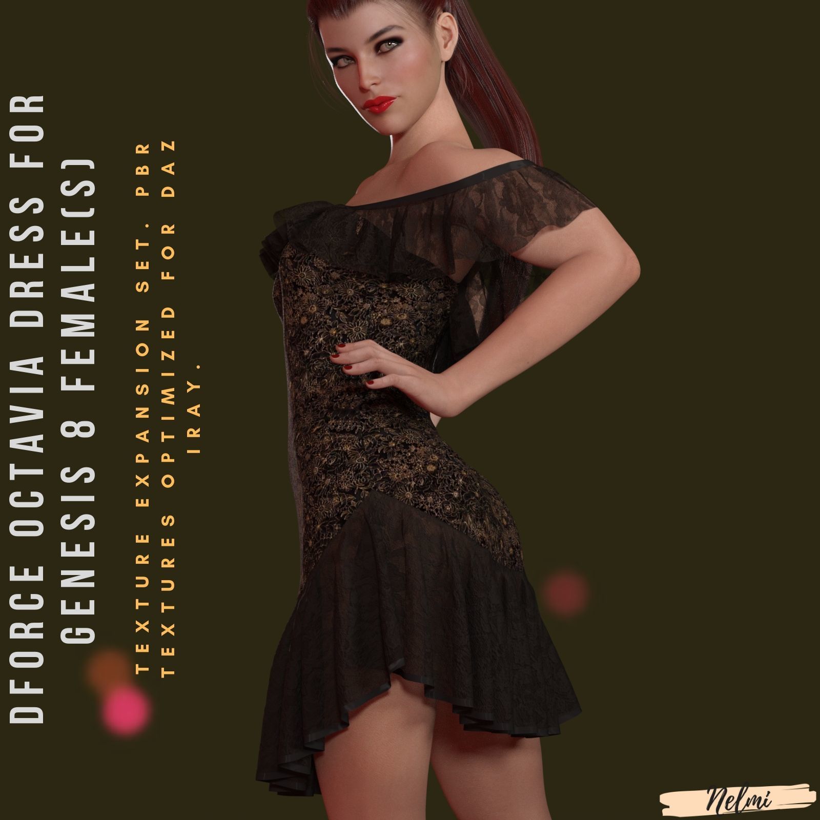 NELMI- Dforce Octavia Dress Genesis 8 Female by N/A