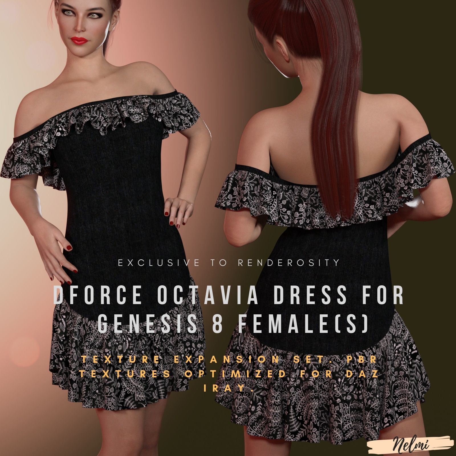 NELMI- Dforce Octavia Dress Genesis 8 Female by N/A