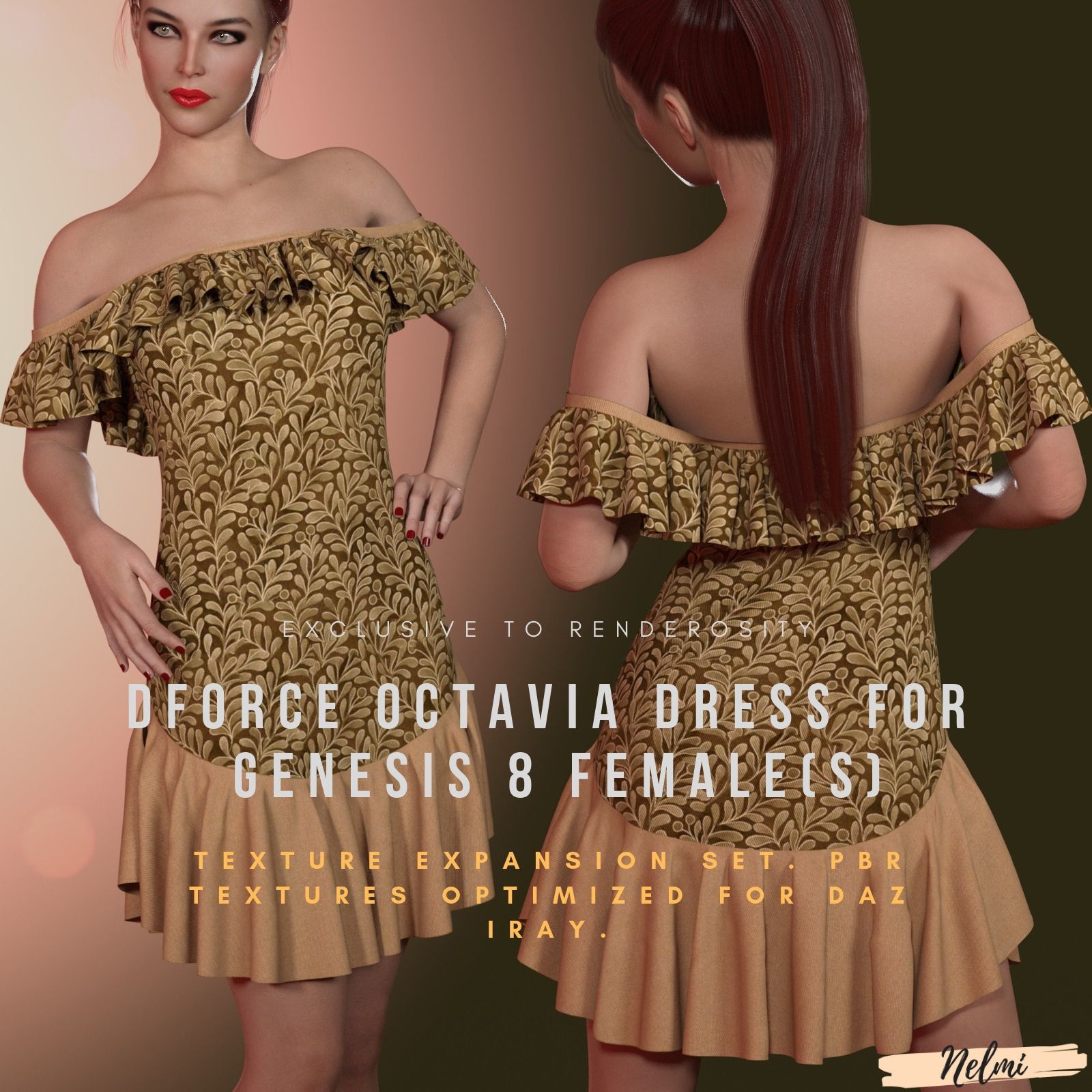 NELMI- Dforce Octavia Dress Genesis 8 Female by N/A