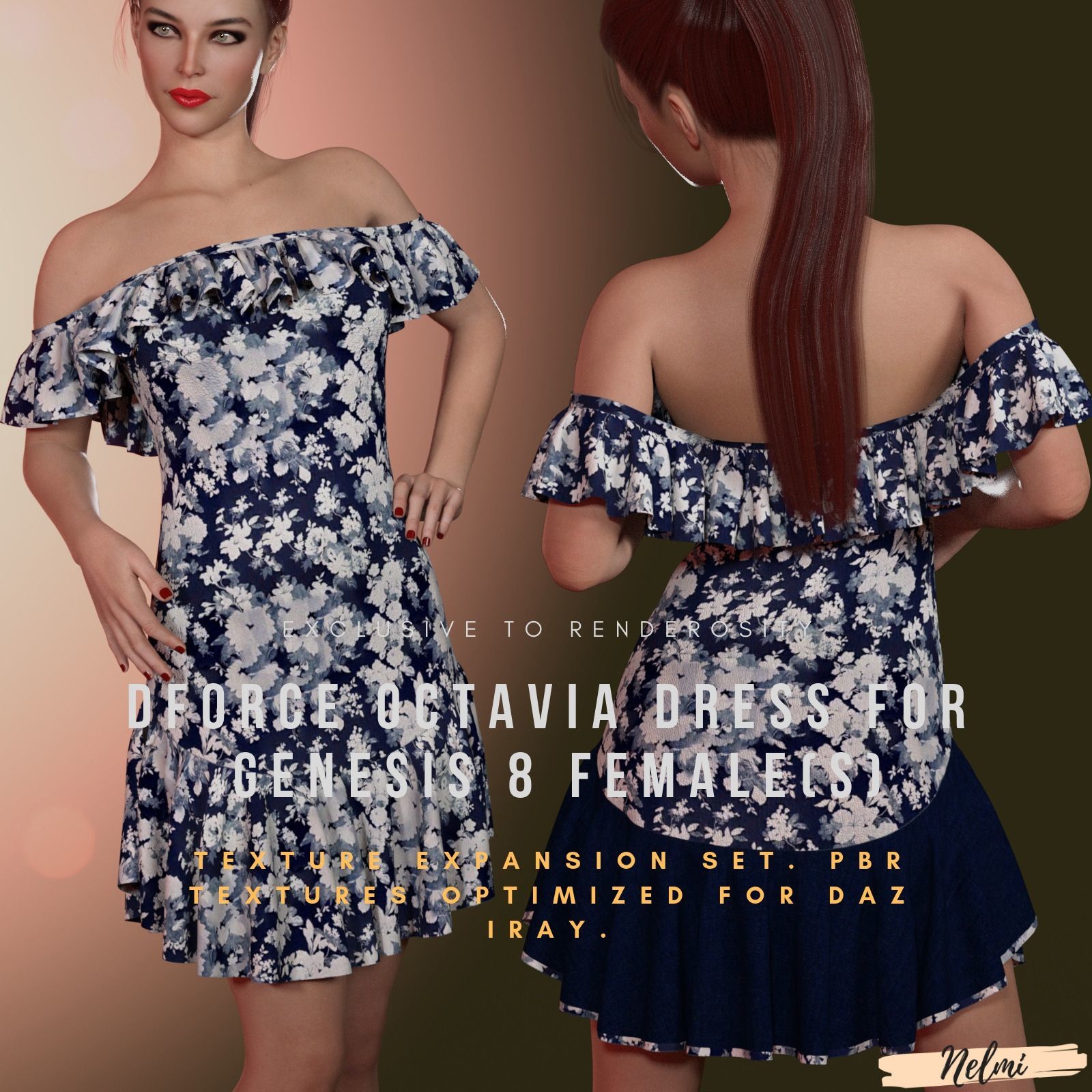 NELMI- Dforce Octavia Dress Genesis 8 Female by N/A