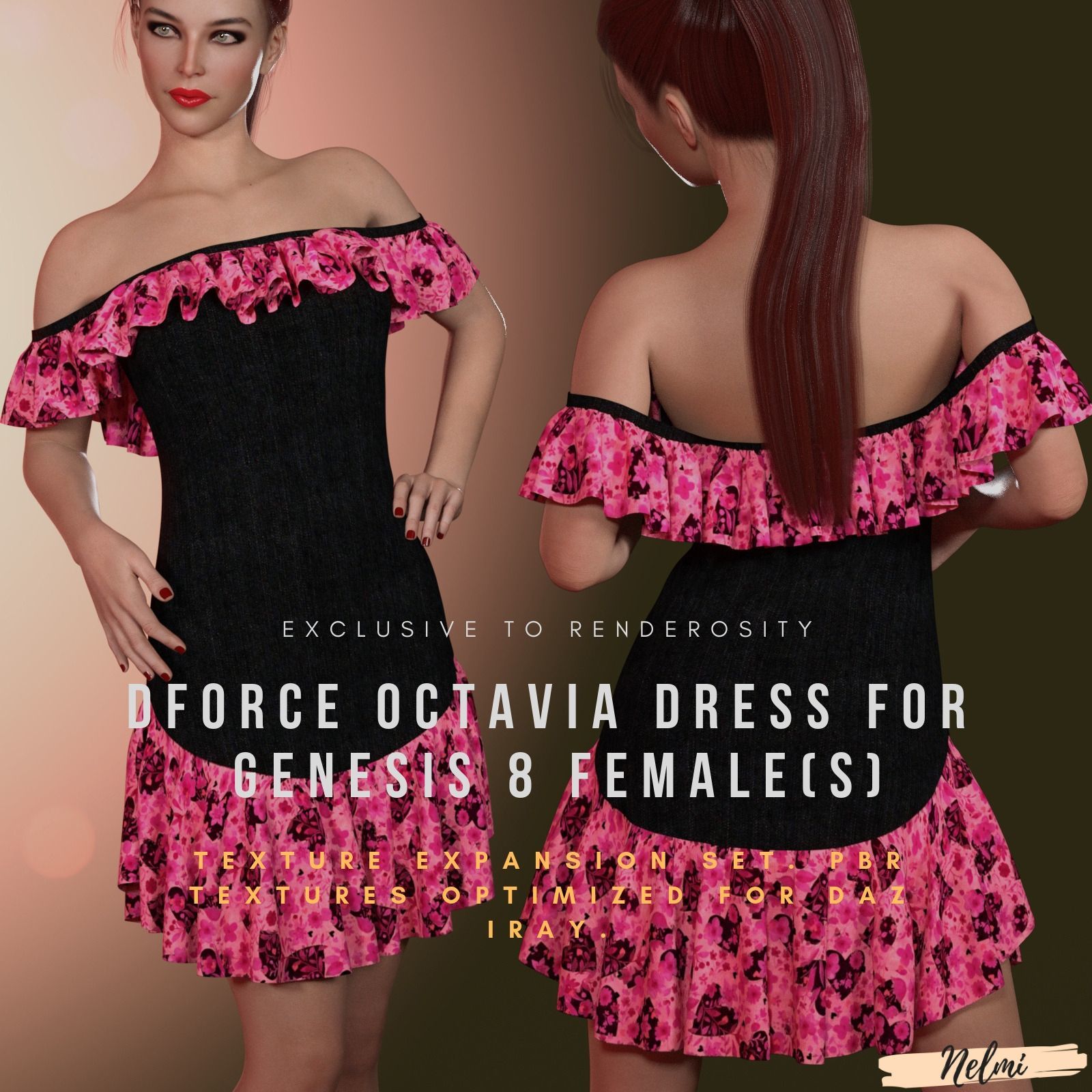 NELMI- Dforce Octavia Dress Genesis 8 Female by N/A
