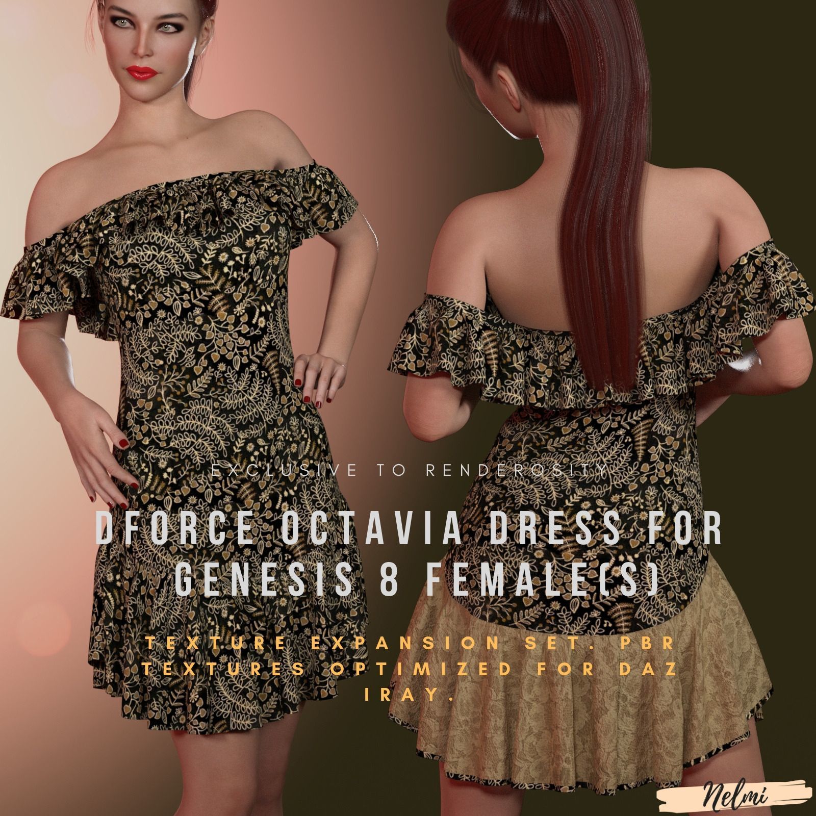 NELMI- Dforce Octavia Dress Genesis 8 Female by N/A
