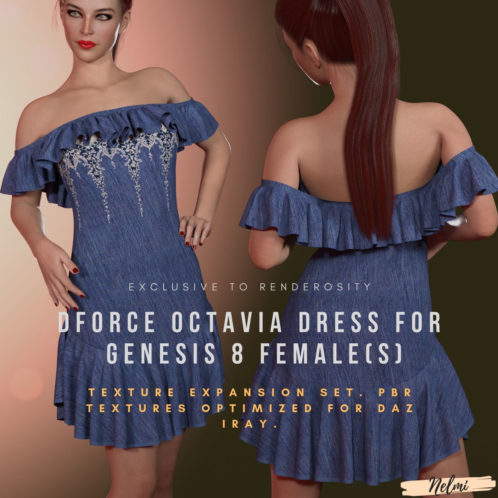 NELMI- Dforce Octavia Dress Genesis 8 Female by N/A