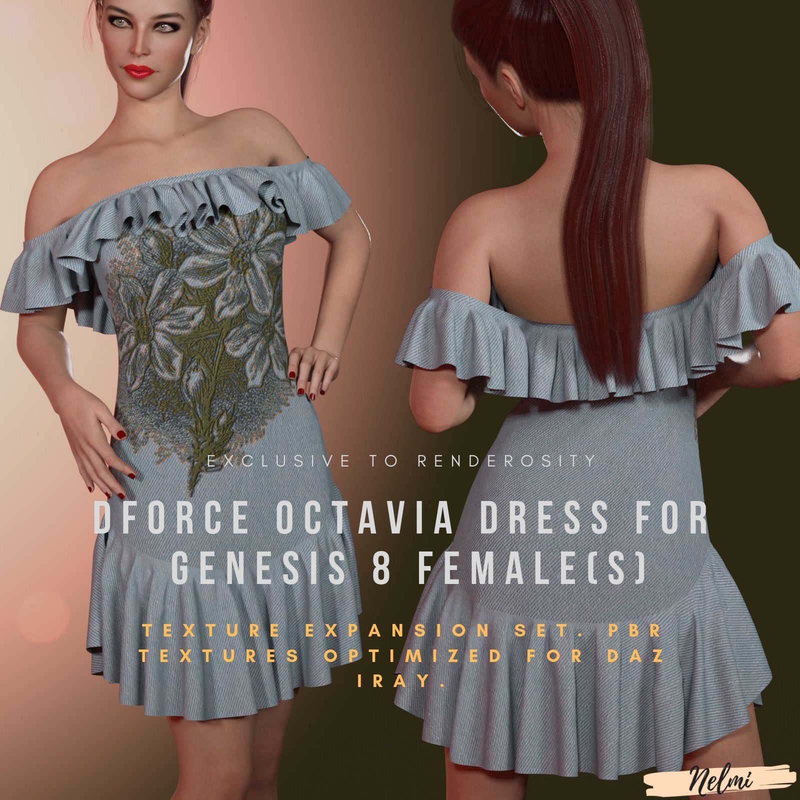 NELMI- Dforce Octavia Dress Genesis 8 Female by N/A