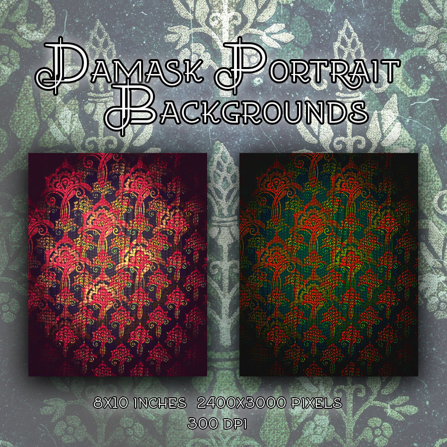 Damask Portrait Backgrounds by N/A