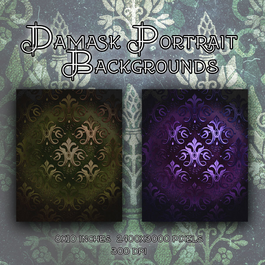 Damask Portrait Backgrounds by N/A