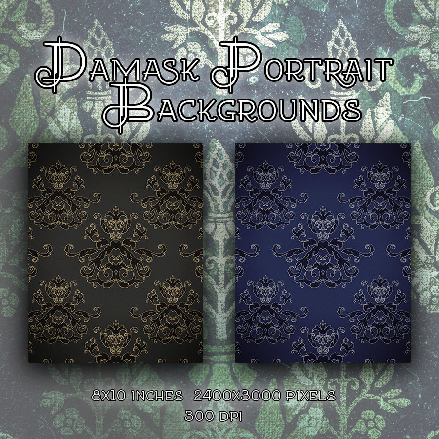 Damask Portrait Backgrounds by N/A