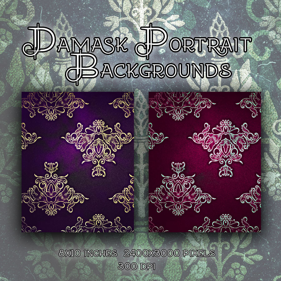 Damask Portrait Backgrounds by N/A