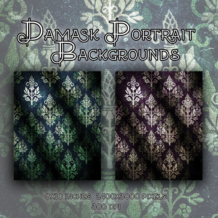 Damask Portrait Backgrounds by N/A