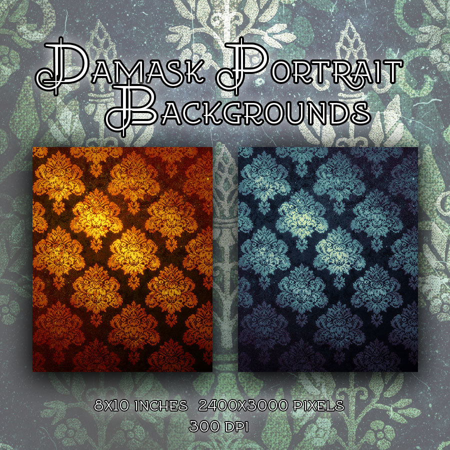 Damask Portrait Backgrounds by N/A