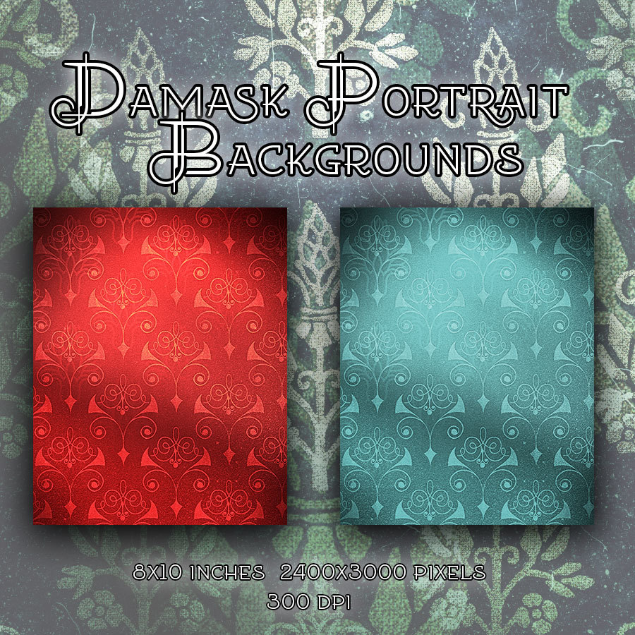 Damask Portrait Backgrounds by N/A