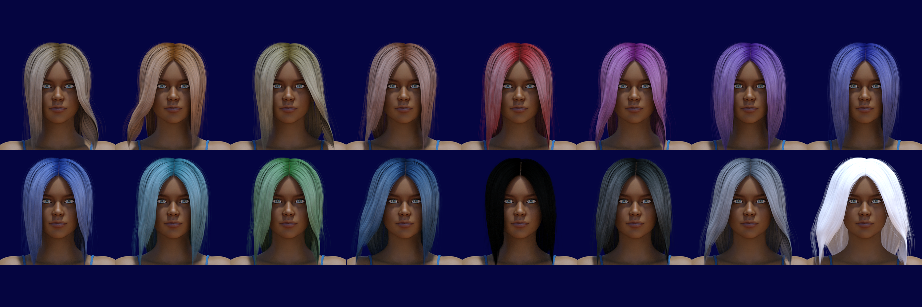 HJ Hair for Genesis 3 and Genesis 8 Female by N/A