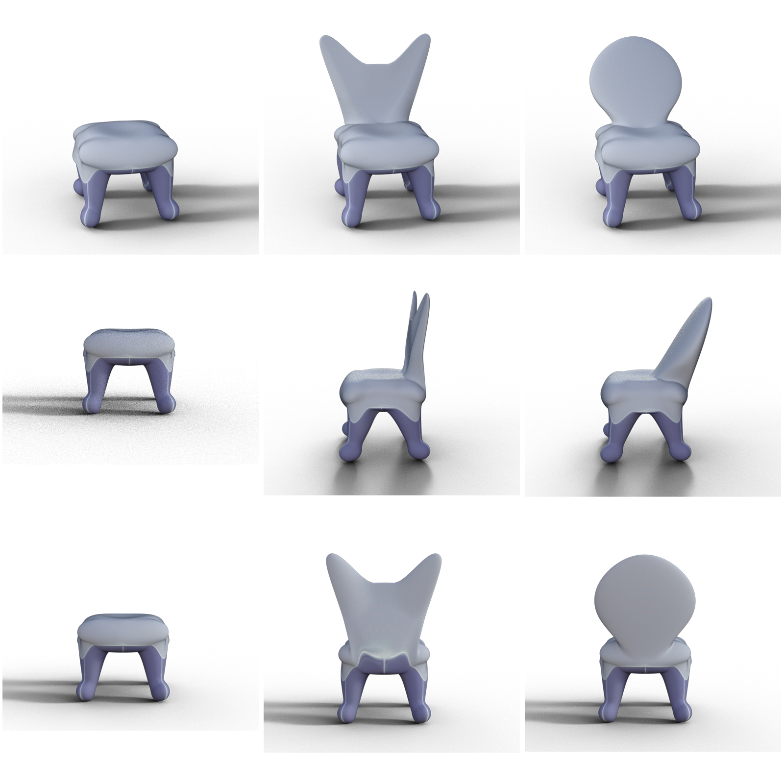 Toon Morphing Chair and Table by N/A