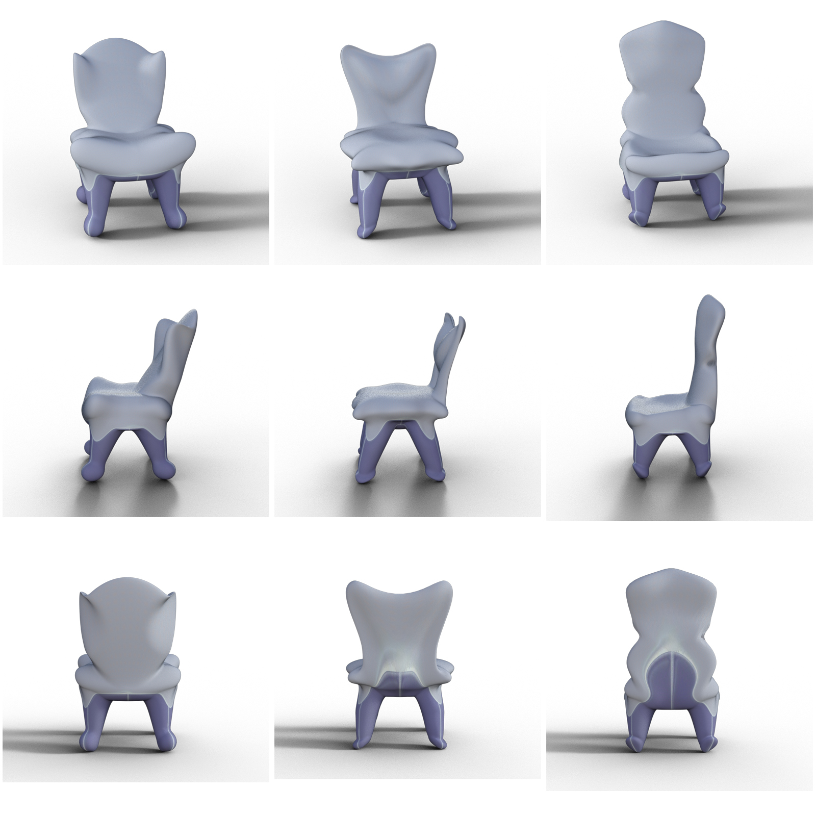 Toon Morphing Chair and Table by N/A