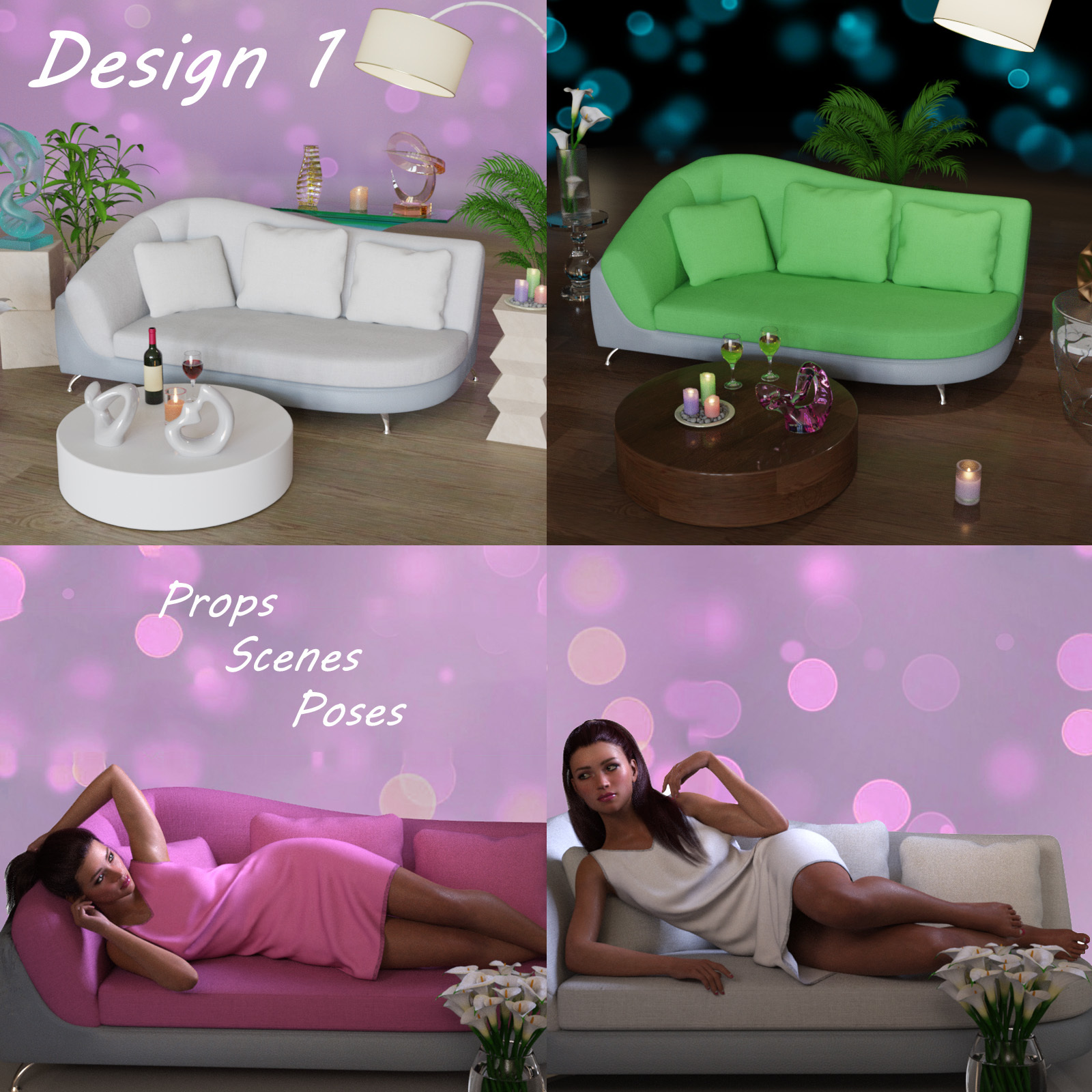 Design 1 Props and Poses by N/A