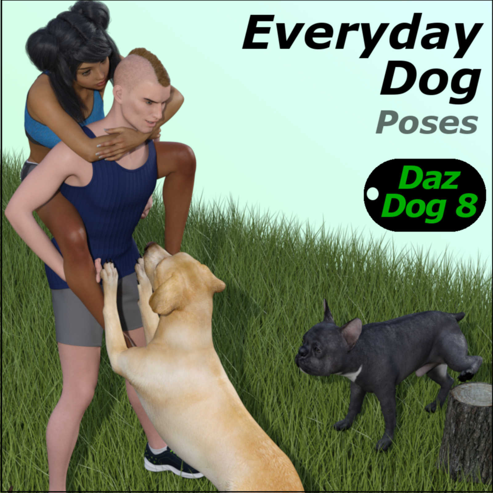 EVERYDAY DOG Poses for Daz Dog 8 in Daz Studio by N/A