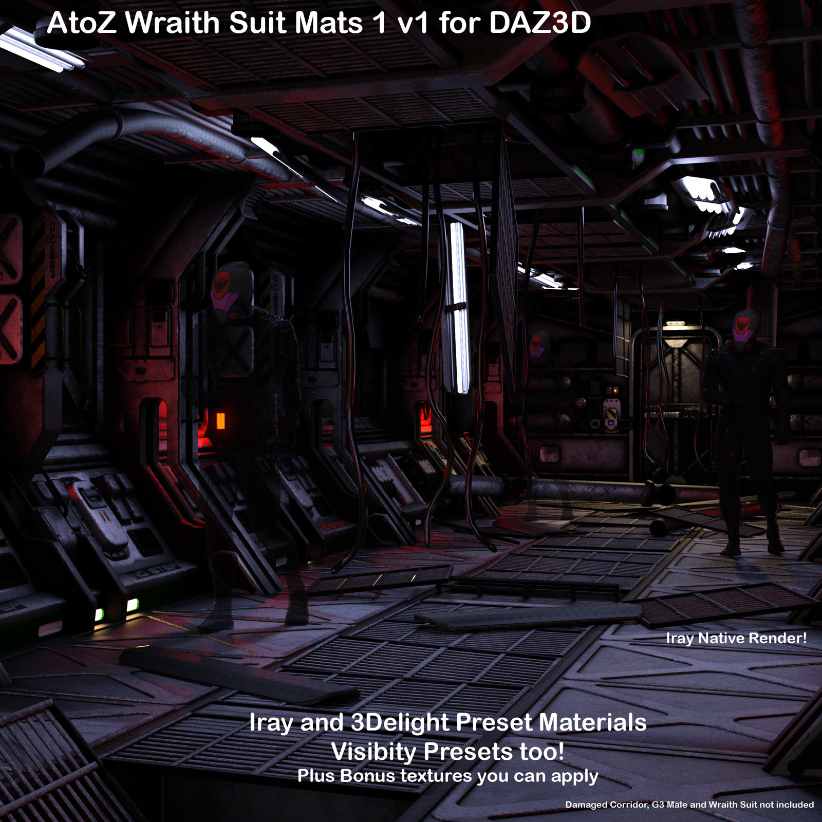 AtoZ Wraith Suit Visibility-n-Mats 1 v1 DAZ 3D by N/A
