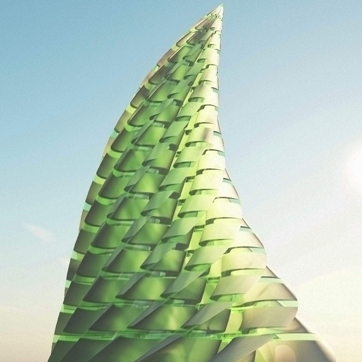 Sci - Fi Spiral Tower. Futuristic Building - Extended License by N/A