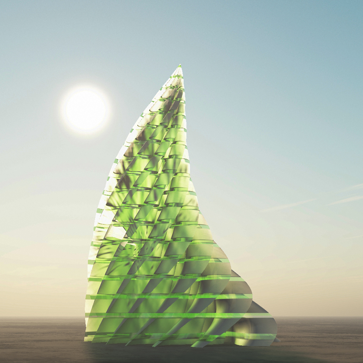 Sci - Fi Spiral Tower. Futuristic Building - Extended License by N/A