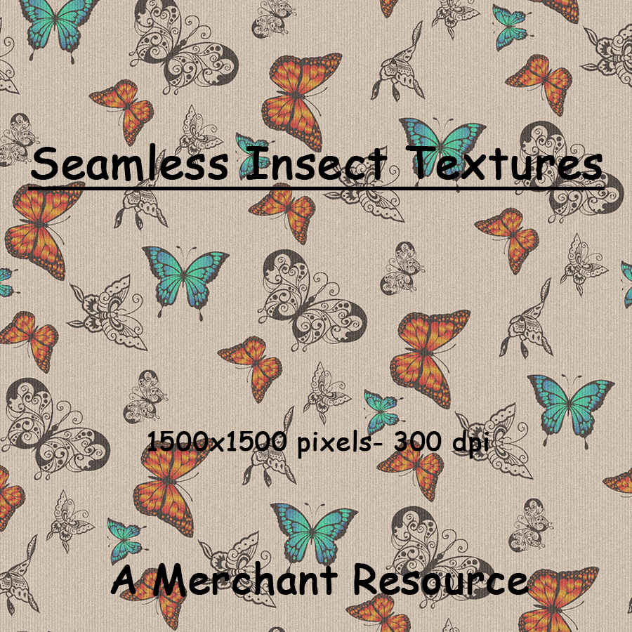 Seamless Insect Patterns by N/A