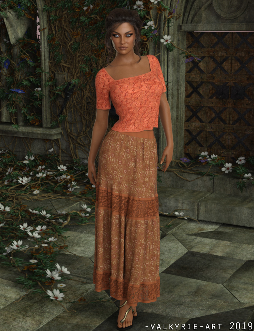 InStyle - dForce Willowy BoHo Outfit for G8F by N/A