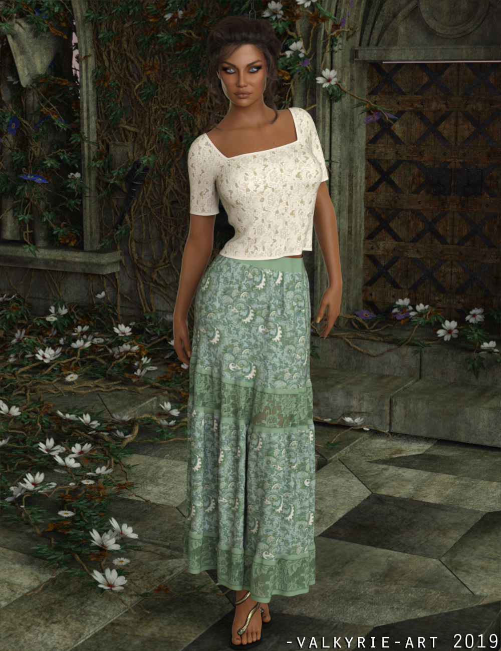 InStyle - dForce Willowy BoHo Outfit for G8F by N/A