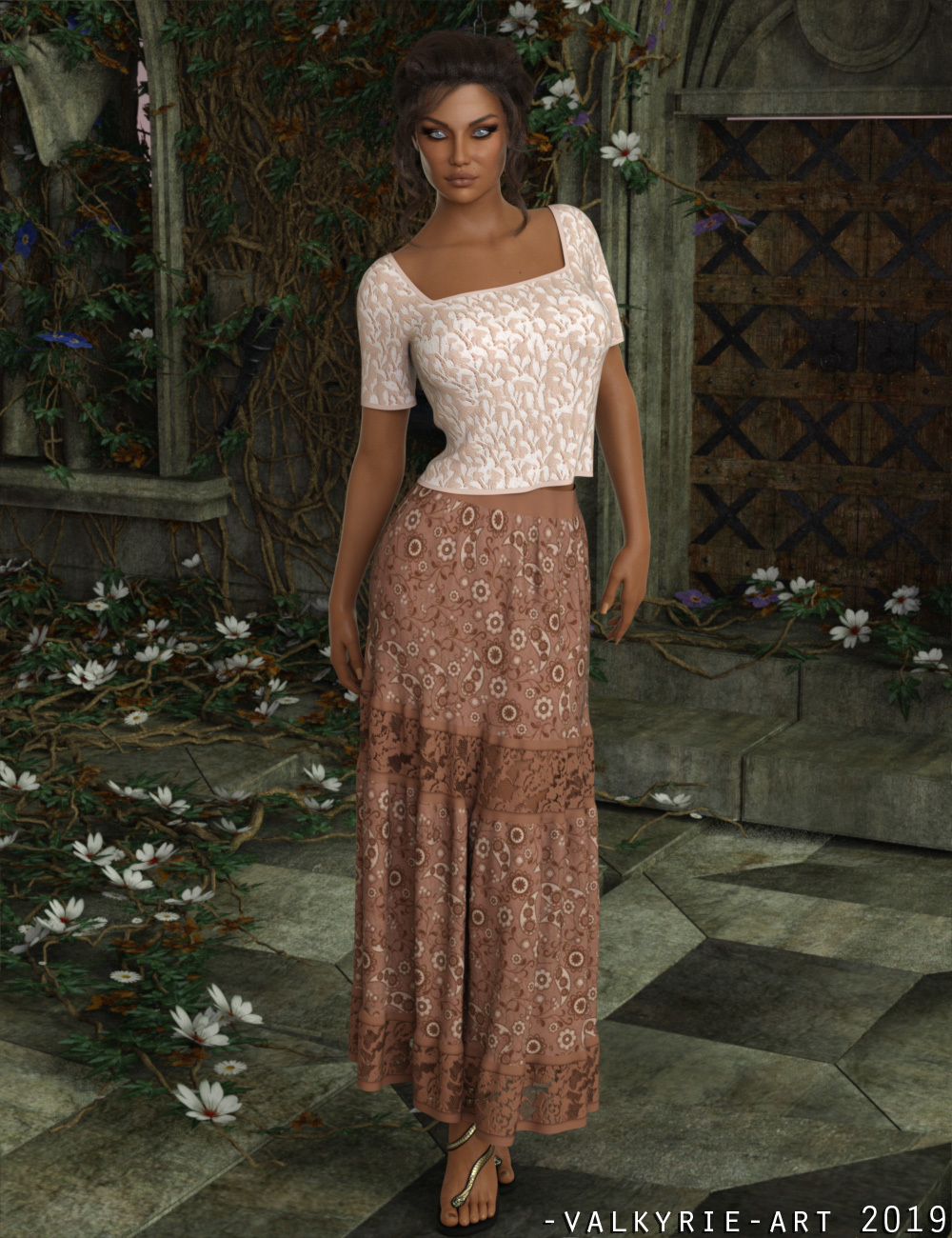 InStyle - dForce Willowy BoHo Outfit for G8F by N/A