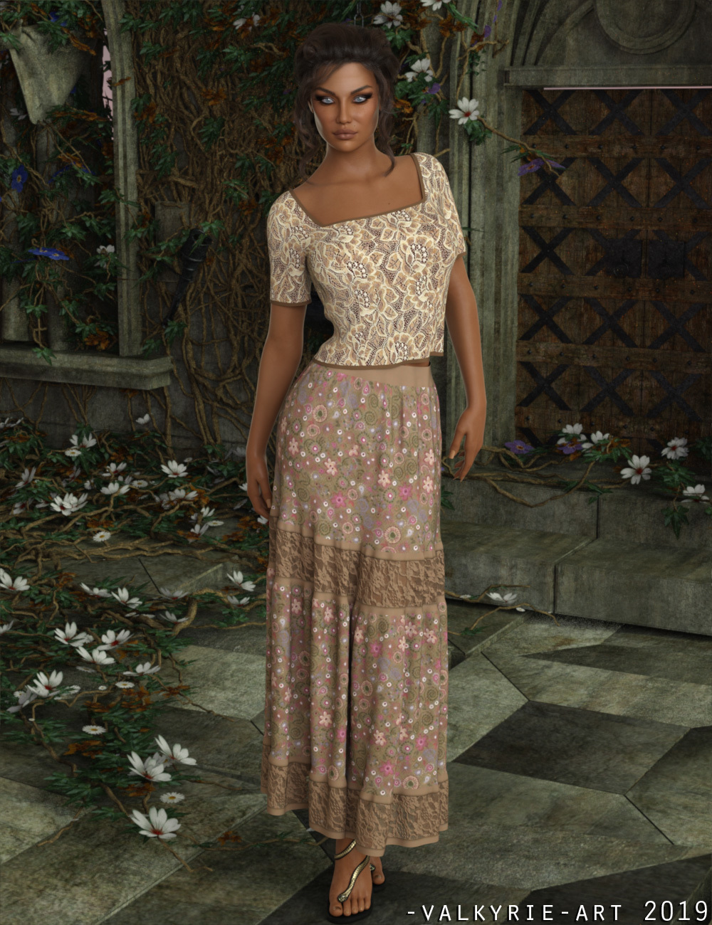 InStyle - dForce Willowy BoHo Outfit for G8F by N/A