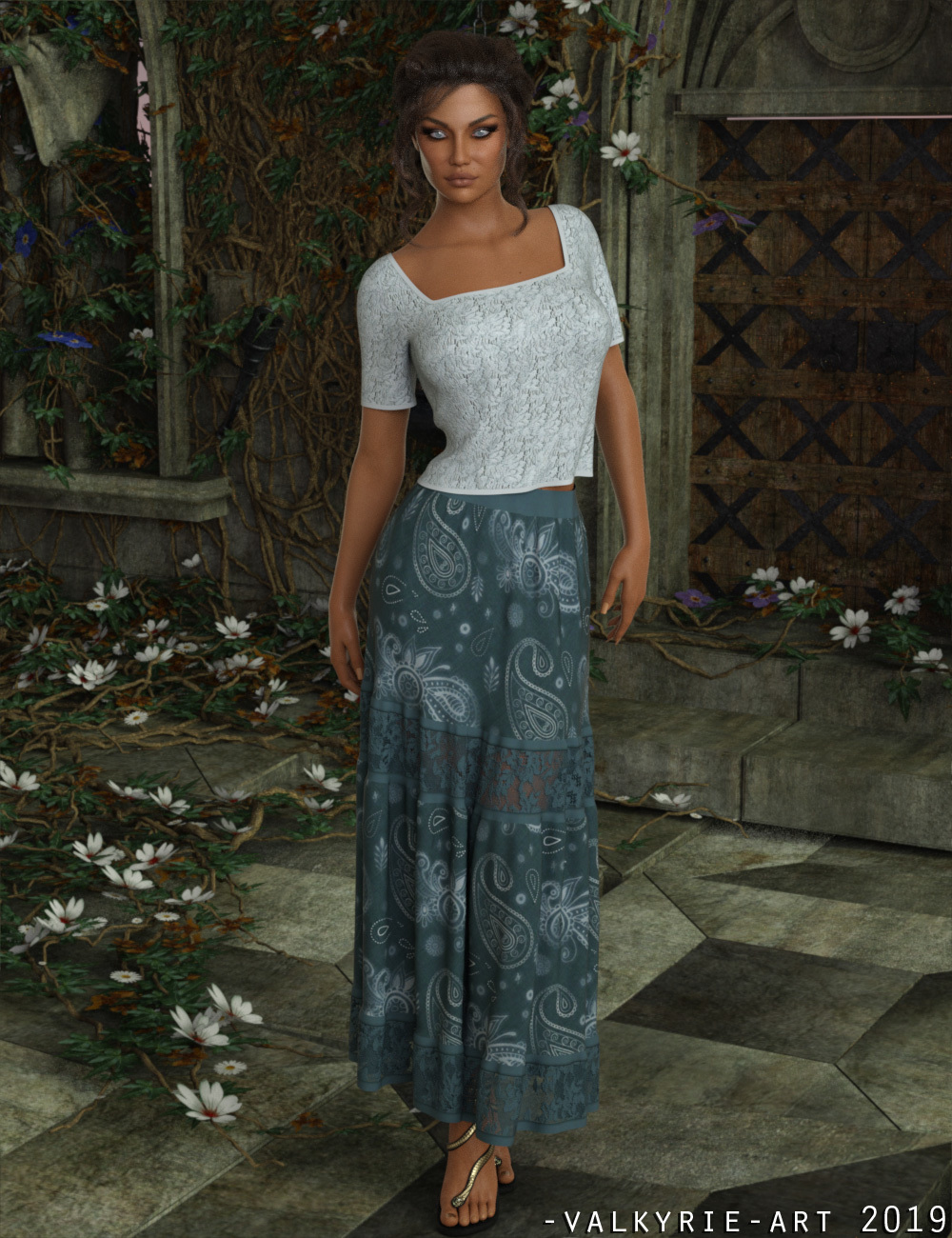 InStyle - dForce Willowy BoHo Outfit for G8F by N/A