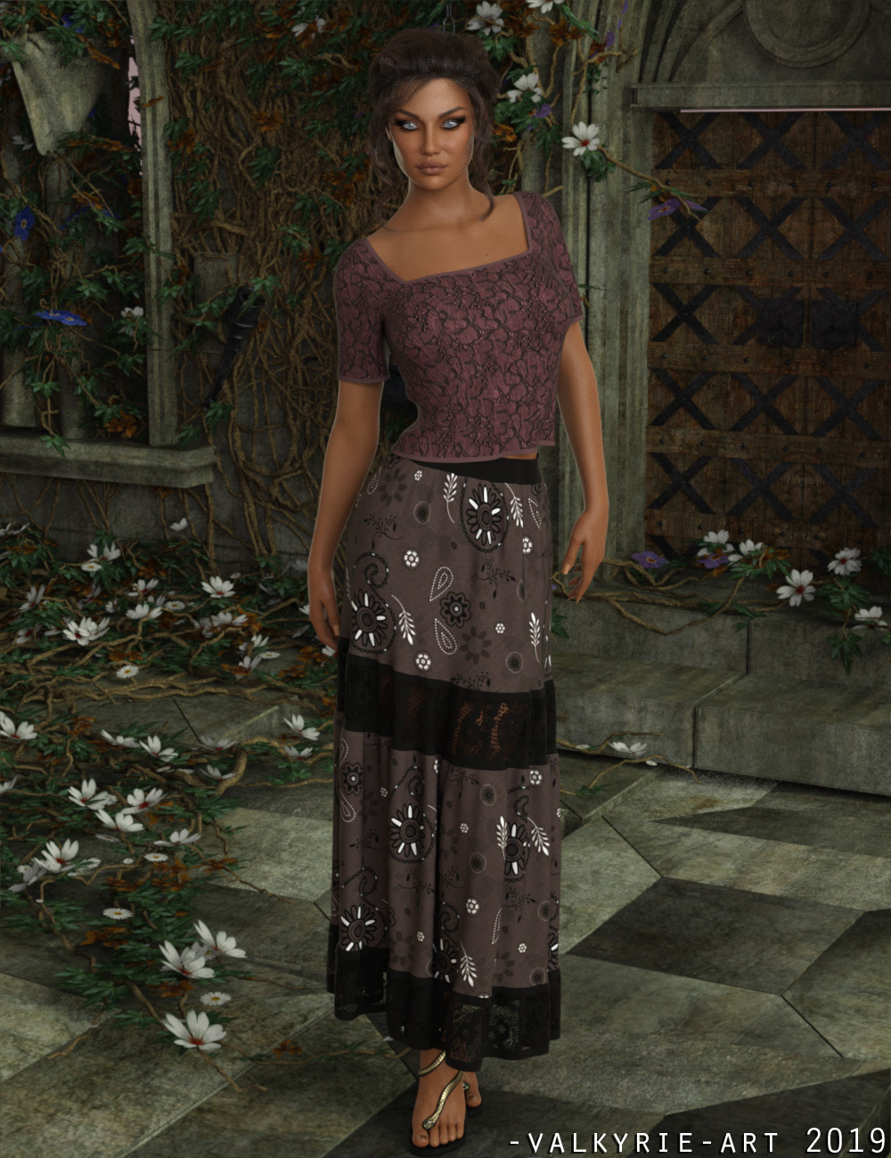 InStyle - dForce Willowy BoHo Outfit for G8F by N/A