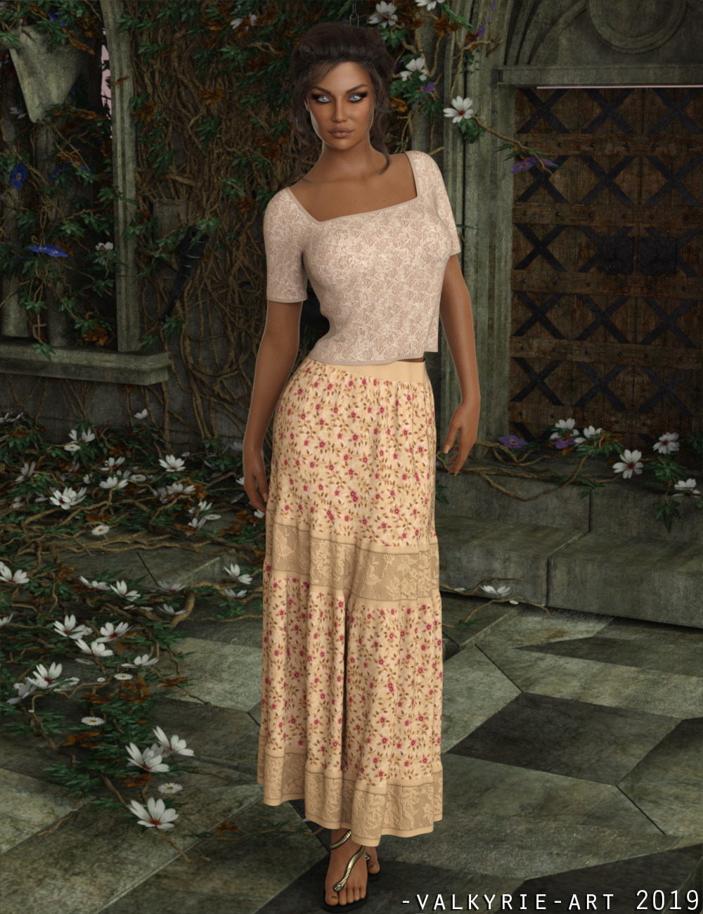 InStyle - dForce Willowy BoHo Outfit for G8F by N/A