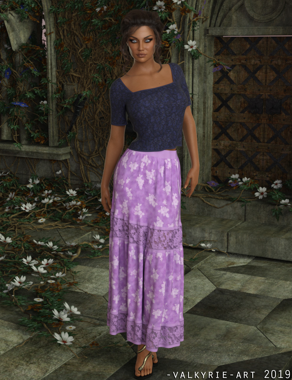 InStyle - dForce Willowy BoHo Outfit for G8F by N/A