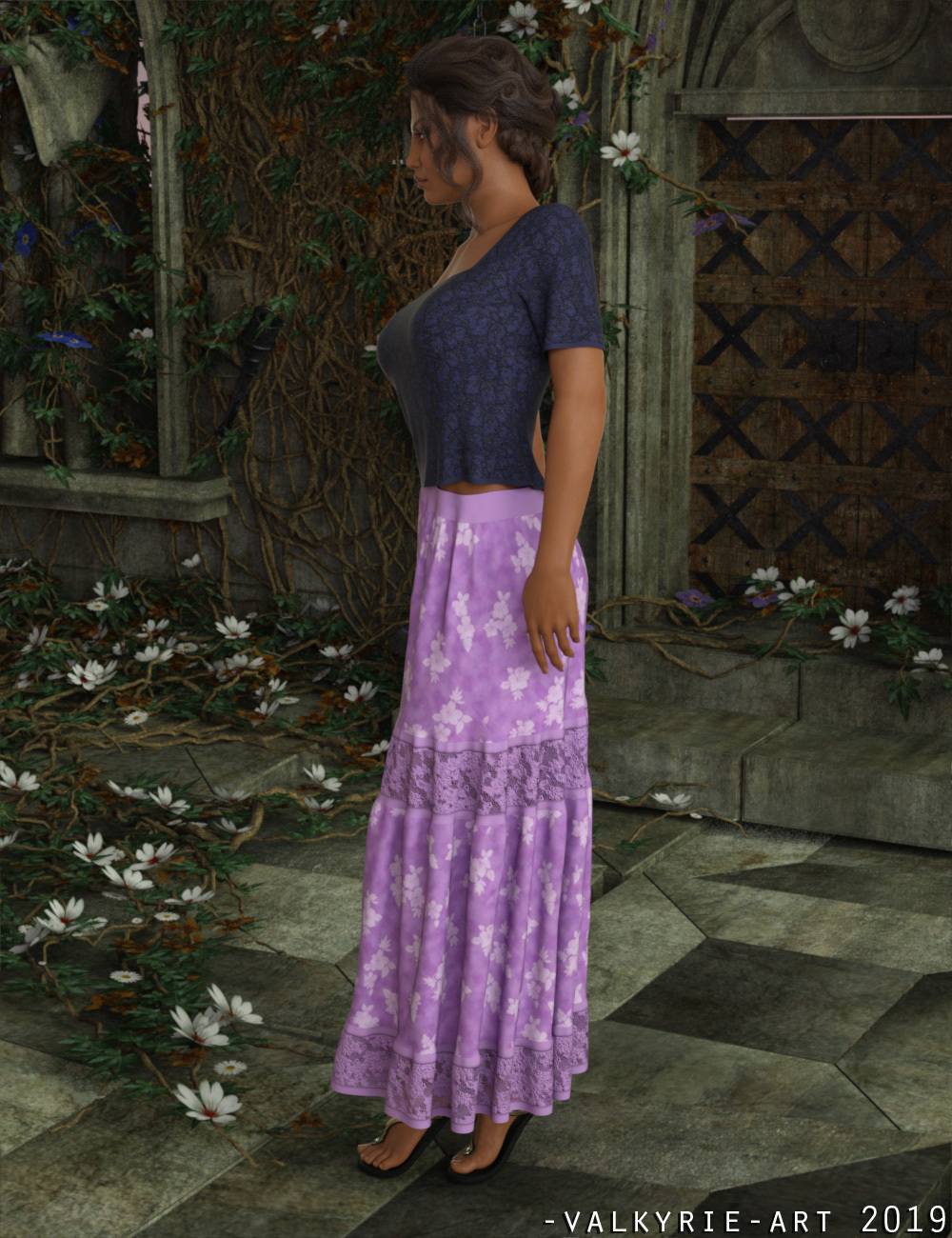 InStyle - dForce Willowy BoHo Outfit for G8F by N/A