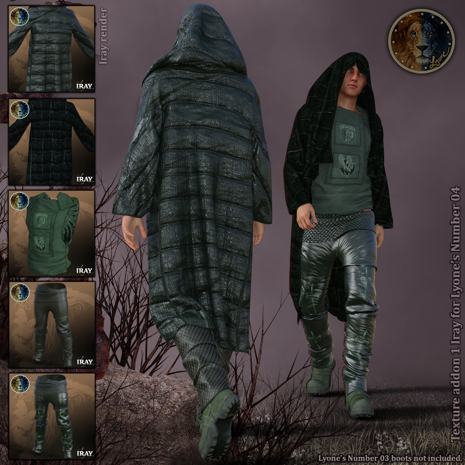 Texture Addon 1_Iray for Lyones dForce Number 04 by N/A