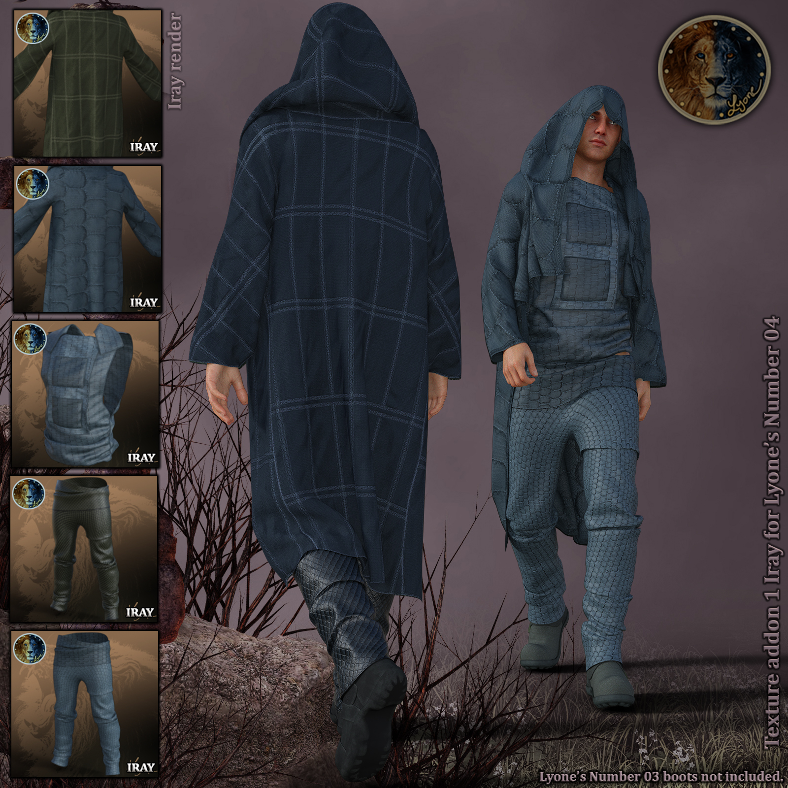 Texture Addon 1_Iray for Lyones dForce Number 04 by N/A
