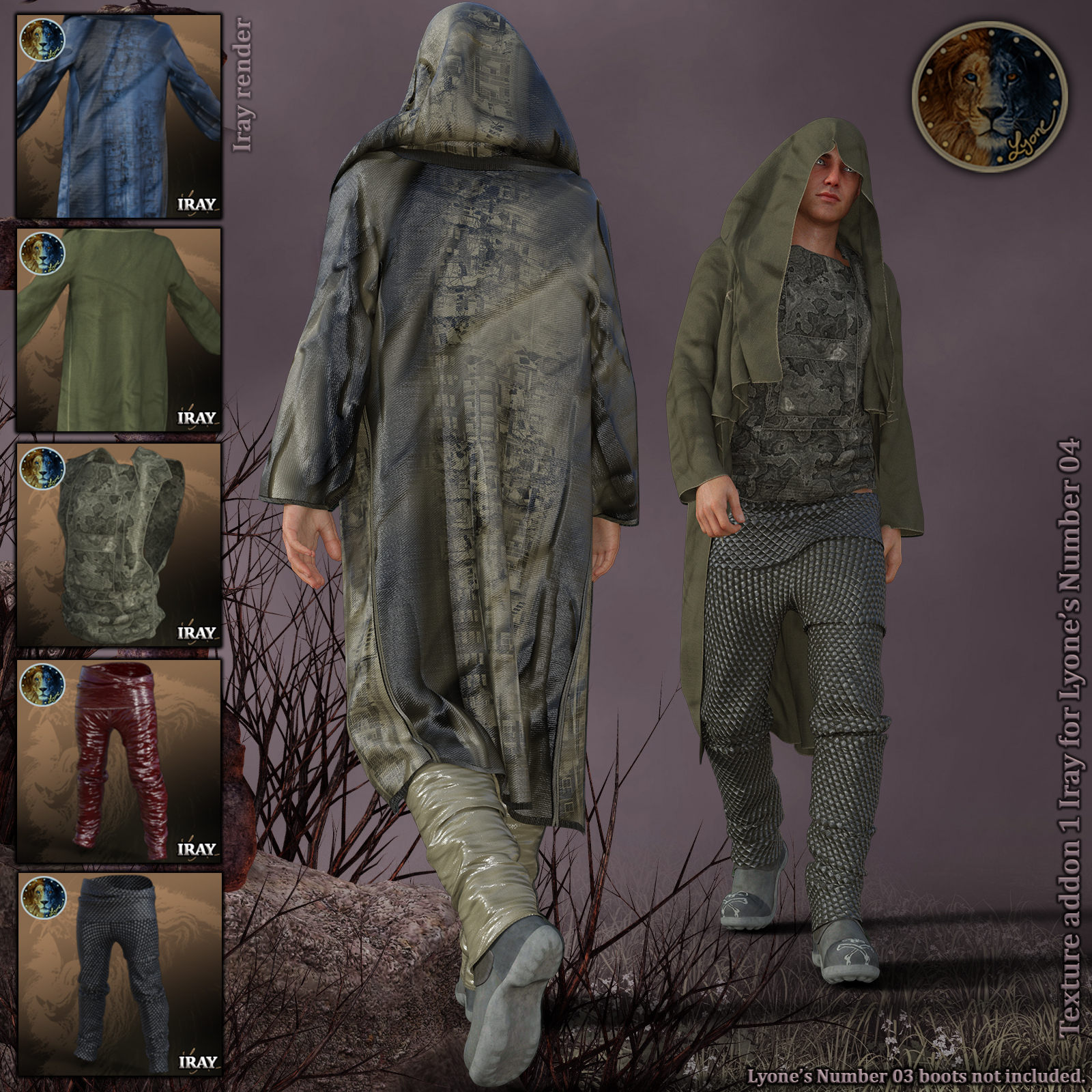 Texture Addon 1_Iray for Lyones dForce Number 04 by N/A