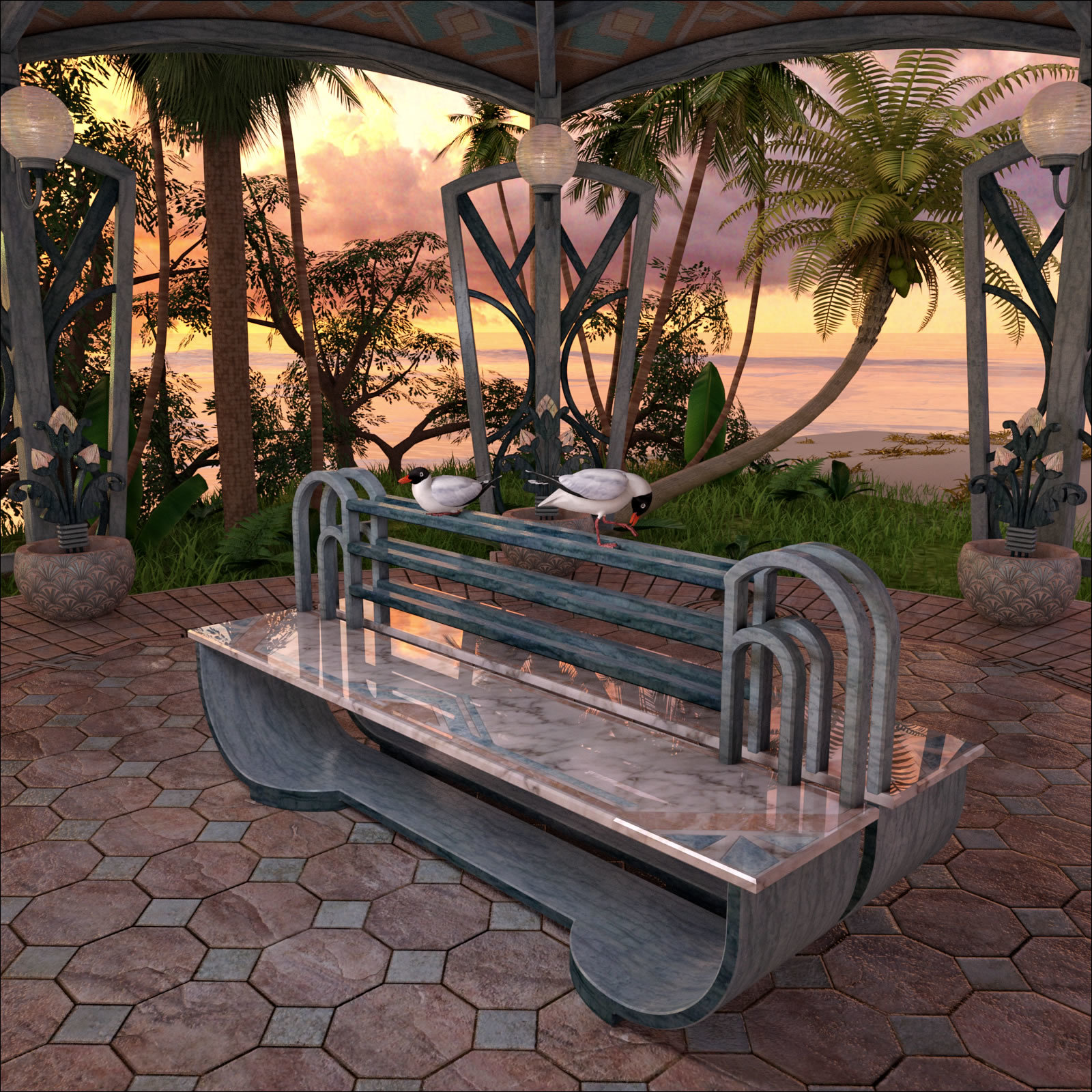 South Beach Deco Pavilion by N/A