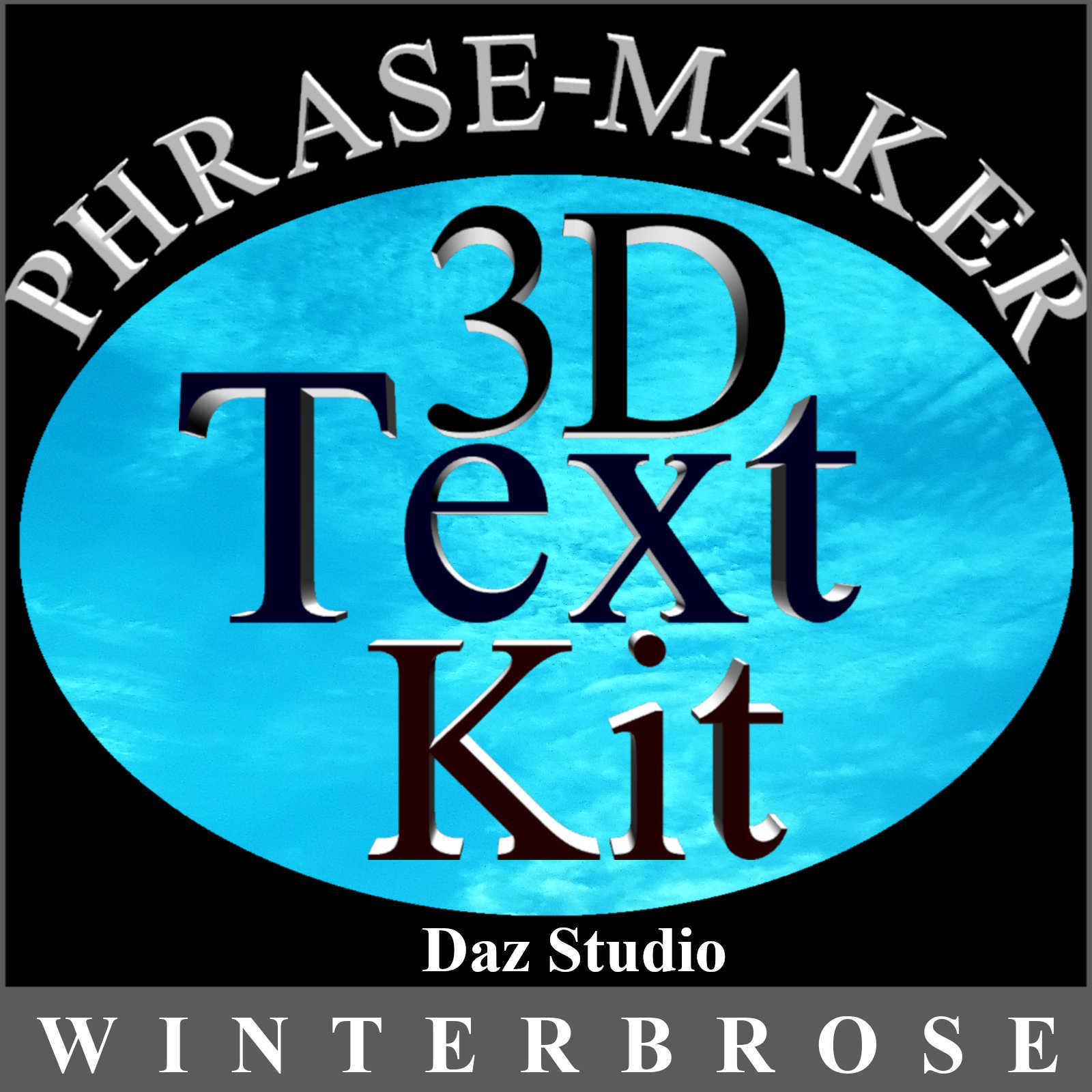 PHRASE-MAKER, 3D Writing and Design Scripts for Daz Studio with Bonus 3D Font by N/A