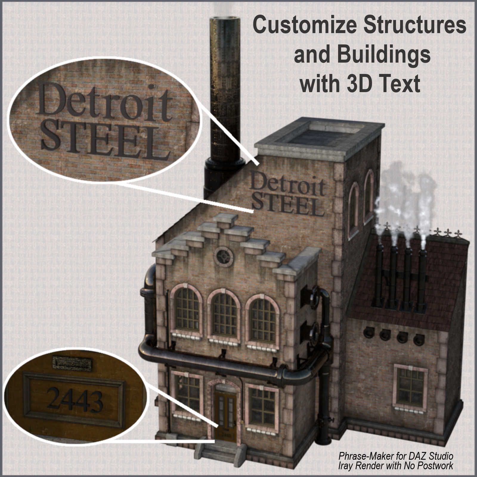 PHRASE-MAKER, 3D Writing and Design Scripts for Daz Studio with Bonus 3D Font by N/A