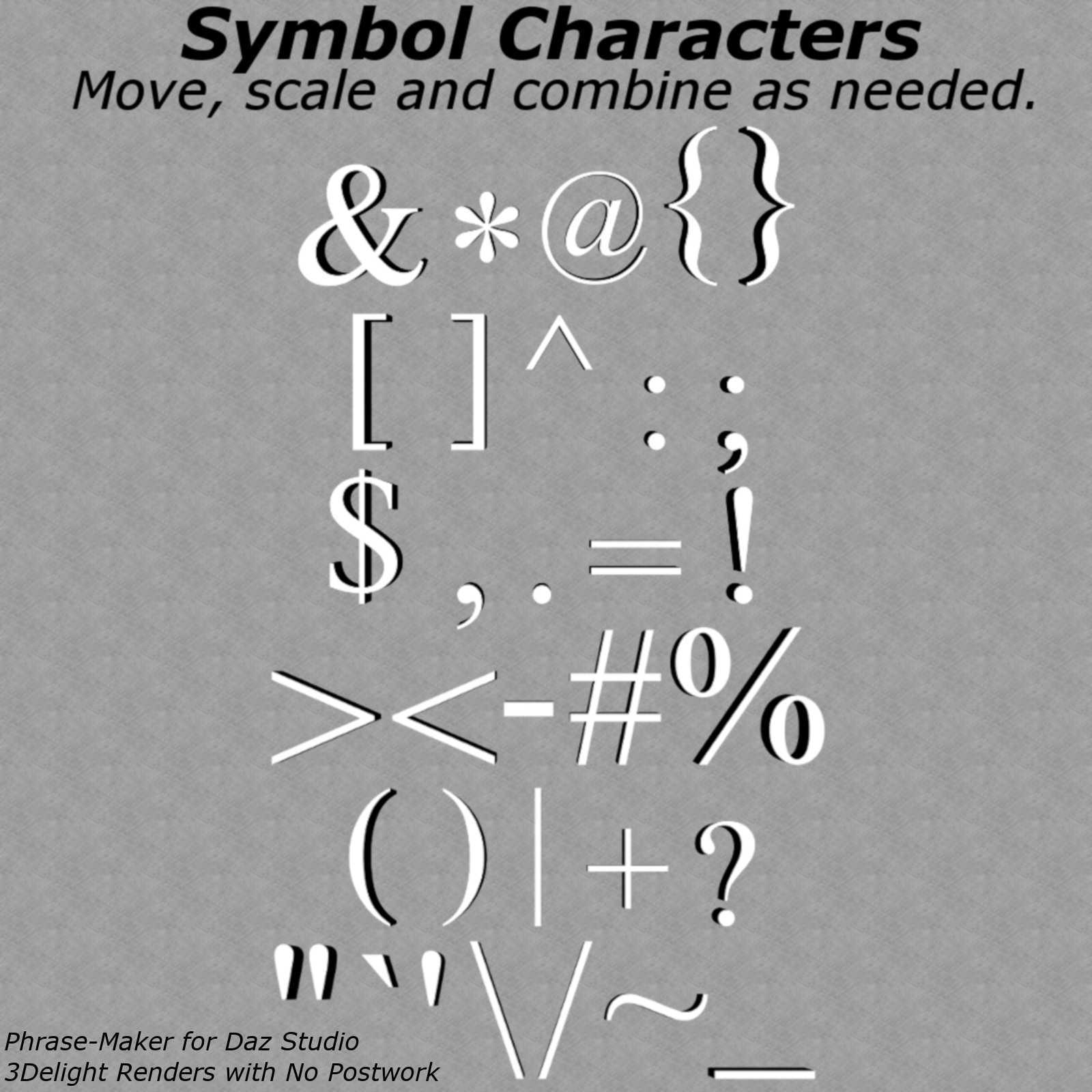 PHRASE-MAKER, 3D Writing and Design Scripts for Daz Studio with Bonus 3D Font by N/A