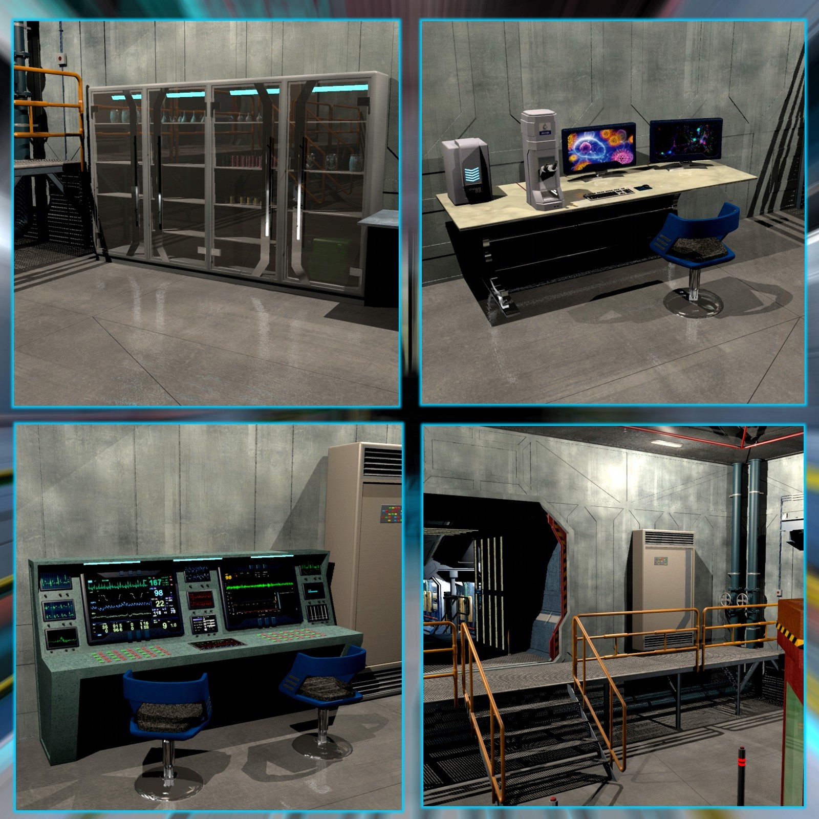 sci fi laboratory by N/A