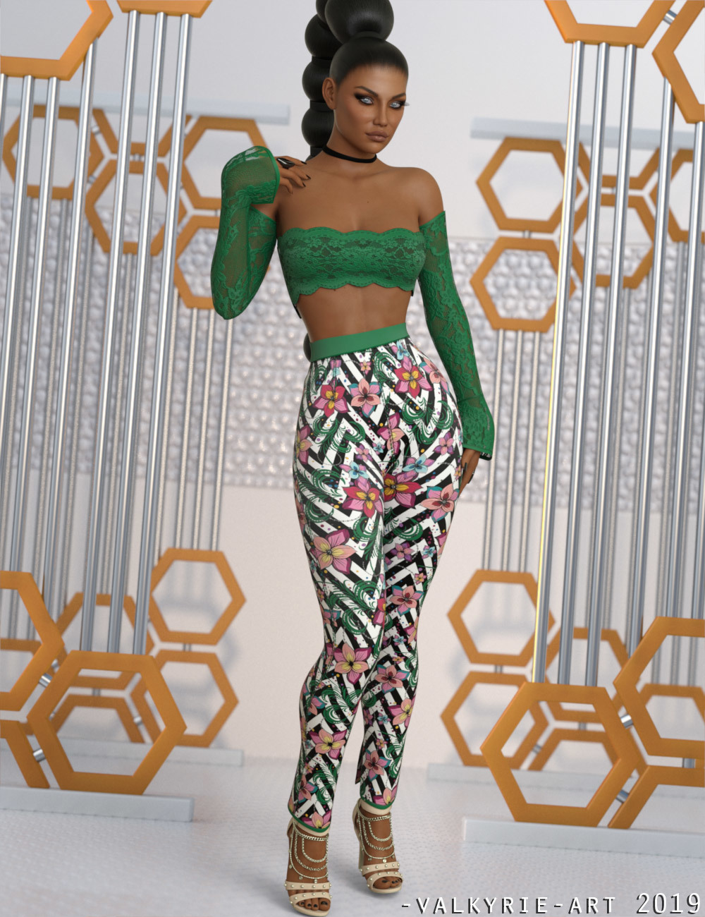 InStyle - JMR dForce Trendy Plaid Outfit for G8F by N/A