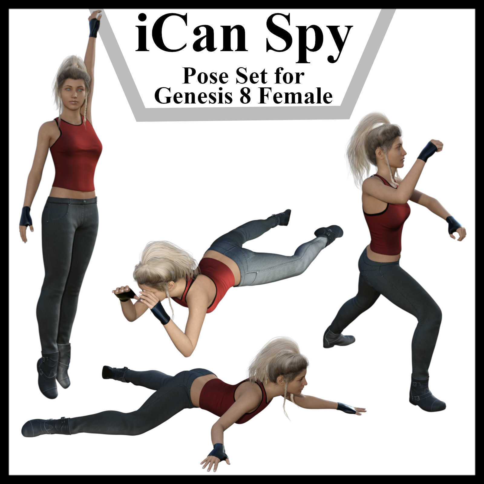 iCan SPY Poses for Genesis 8 Female (G8F) in Daz Studio by N/A