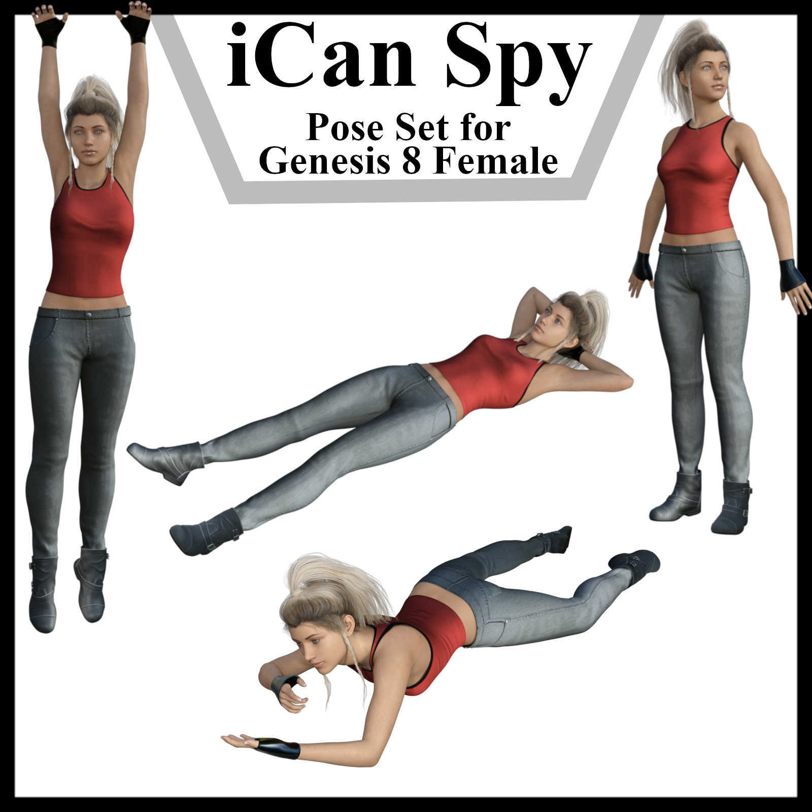 iCan SPY Poses for Genesis 8 Female (G8F) in Daz Studio by N/A