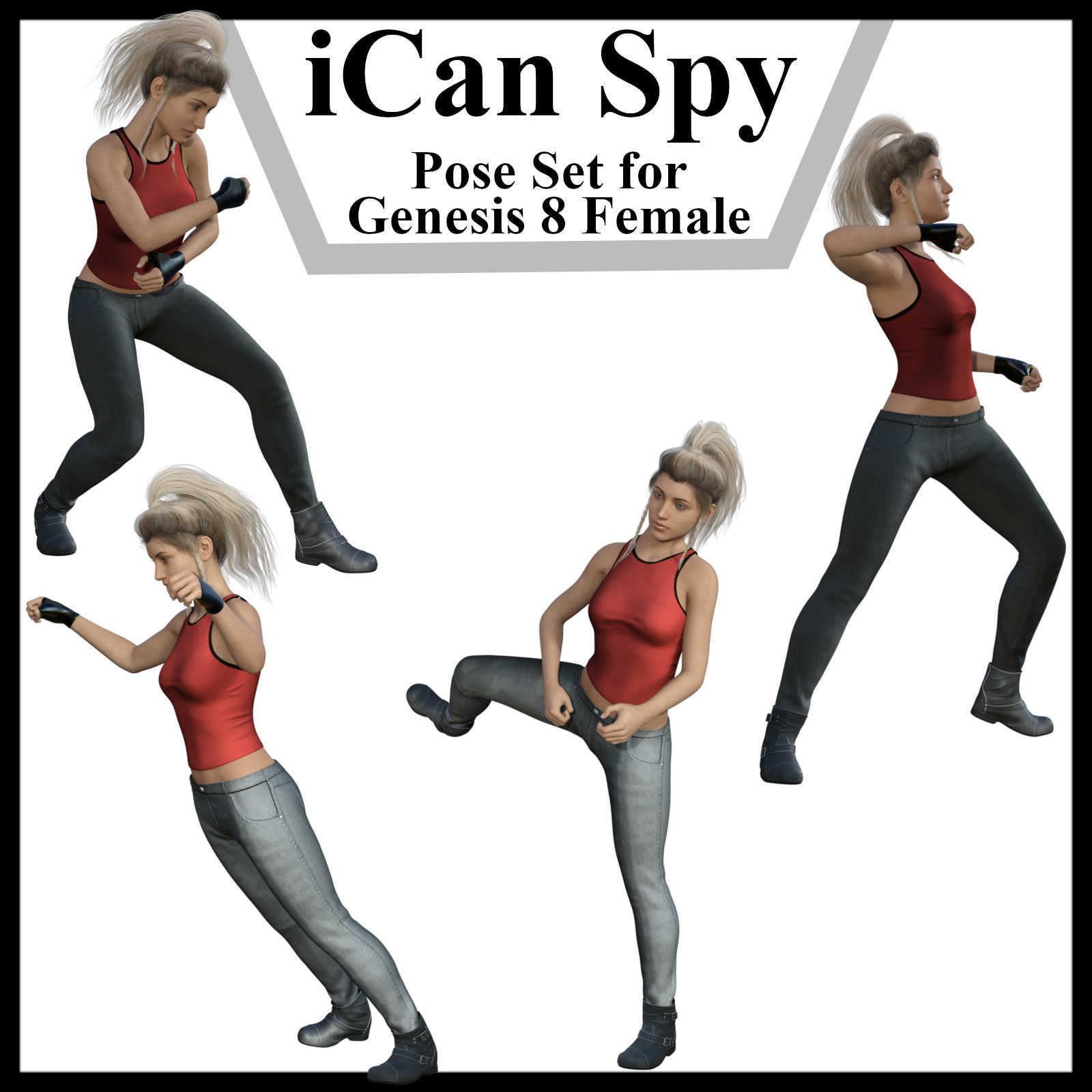 iCan SPY Poses for Genesis 8 Female (G8F) in Daz Studio by N/A